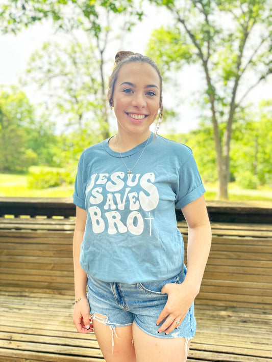 Jesus Saves Bro | Religious Graphic Tee | Super Soft Unisex T-shirt